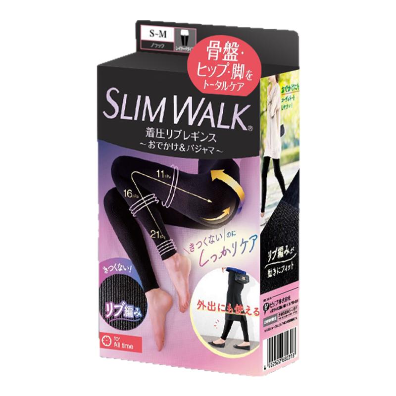 Slimwalk塑形睡眠袜女外出压力袜显瘦腿袜高压美腿裤袜春夏长筒袜