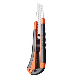 包胶美工刀黑刃刀片壁纸刀刀架大号裁纸墙工具手工美术刀工业用小刀拆纸刀子重型全钢加厚合金快递开箱神器刀