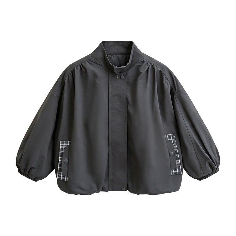 【紫罗童】宽松立领男童宝宝棒球服外套夹克春秋季新款帅气外出服