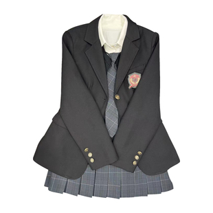 妙氏西装9件套JK外套秋款jk制服秋冬季新款正版原创西服格裙套装