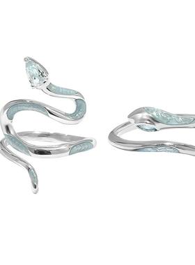 YAKA珐琅滴胶冷淡风甜酷戒指女