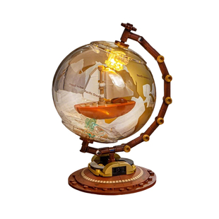 野想积木旋转地球仪儿童益智拼装航天宇航员玩具男孩拼图模型礼物