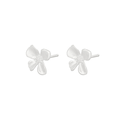 荒诞日养耳洞迷你桂花纯银耳钉