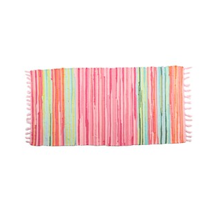 雅邦纯棉布条手工编织地毯卧室厨房飘窗卫生间浴室门口地垫小脚垫