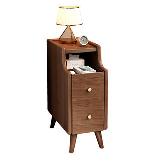 床头柜实木小型极窄床边夹缝置物柜超窄家用卧室30公分宽迷你窄柜