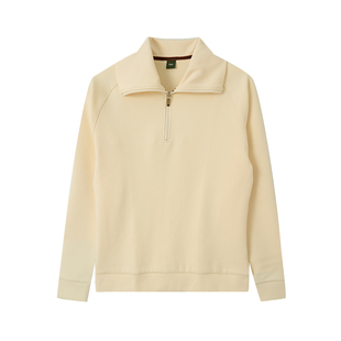 JODOLL乔顿男装休闲重磅卫衣半拉链2026年春新款翻领日常通勤上衣