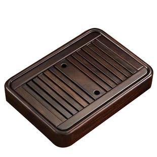 黑檀木功夫小茶盘家用实木蓄水式茶台中式简约单层干泡茶盘小茶海