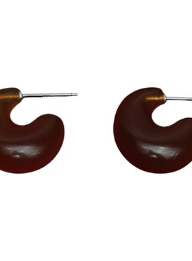 OLIOEACETO红玛瑙小腰果耳环