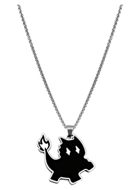 闪电黑猫情侣百搭项链钛钢不掉色