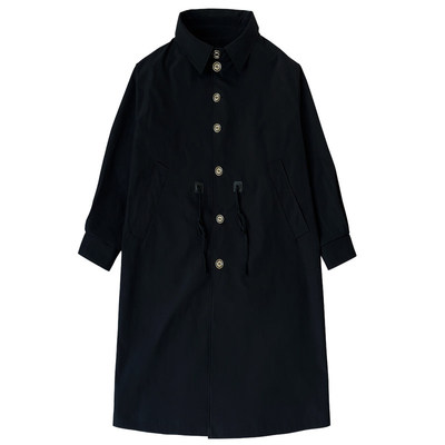 中长款黑色风衣男2025冬季新款高级感夹克式宽松大衣韩版休闲外套