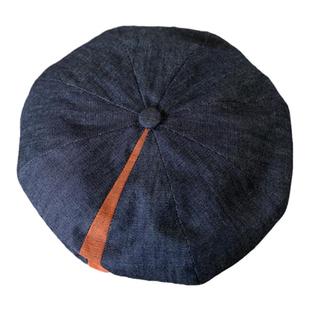 夏季新款帽子女鸭舌帽显脸小报童帽日系春秋薄款八角帽百搭牛仔帽