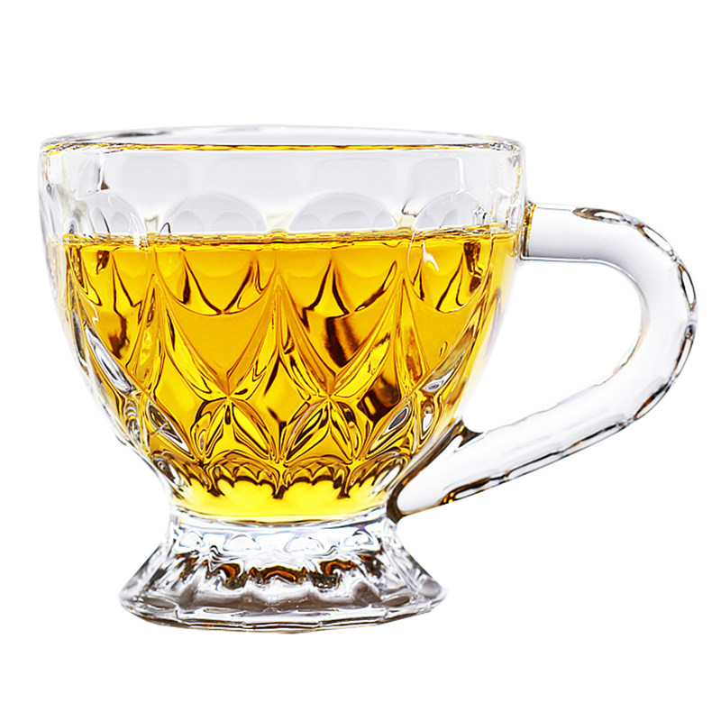买一送一包邮出口无铅家用水晶玻茶杯