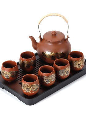 建盏陶瓷金树叶品茗杯