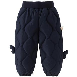 戴维贝拉儿童羽绒裤2026女童冬装新款A类抗菌裤子女宝三防束脚裤
