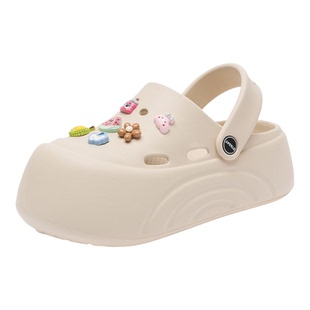 星期六厚底增高软底eva洞洞鞋女2026夏季新款百搭沙滩鞋凉拖鞋子