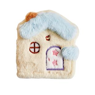 可爱小房子毛绒一宫格卡册卡套3寸照片收纳相册高颜值追星小卡卡片收纳可爱拍立得照片相册电影票收藏收纳本