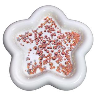 DANA新款雾中凌霄平底圆形水钻超闪混合款式美甲钻饰品指甲贴钻混