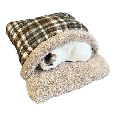 羊羔绒猫睡袋丨可钻被子窝