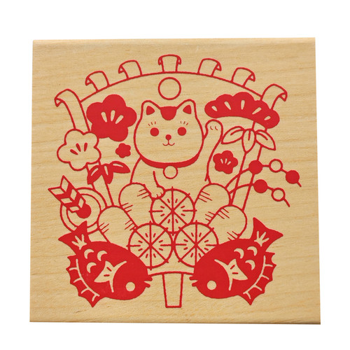 KODOMO NO KAO 2026午马年限定新年贺卡手帐木质印章手账印台生肖