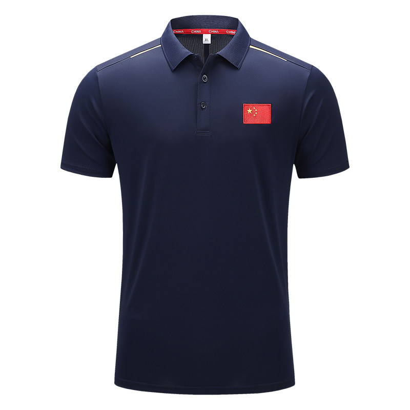 中国队男士翻领POLO衫教练服定制