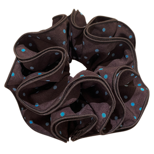 美拉德咖色波点大肠发圈双层大号扎丸子头花发绳低马尾头绳头饰女