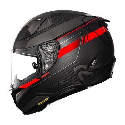 hjc进口碳纤维防雾头盔机车