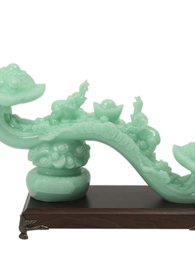玉石玉如意摆件客厅装饰品