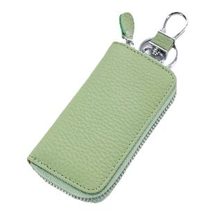 头层牛皮钥匙包男女士真皮大容量多功能腰挂家用收纳拉链车钥匙包