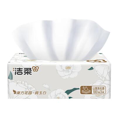 洁柔抽纸山茶花香3层100抽