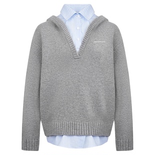 ANN ANDELMAN秋冬新款女士可拆卸衬衫连帽卫衣银泰百货 301286