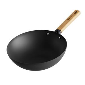 sowe铁锅炒菜锅传统老式炒锅家用不粘锅无涂层炒锅电磁燃气灶通用