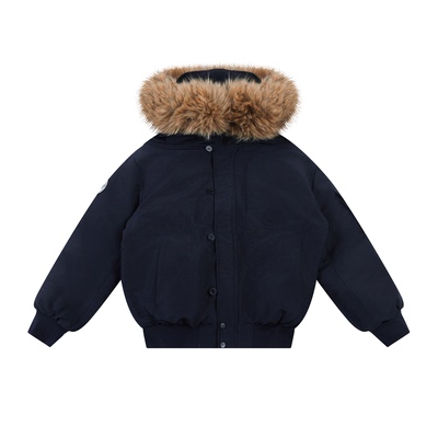 FDR官方店可拆卸毛领派克羽绒服