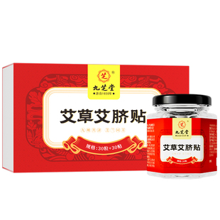 九芝堂艾草绒肚脐贴祛湿贴排除湿穴位调理脾胃去湿气排减毒艾灸贴