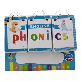 phonics英语自然拼读卡片 英文音标台历早教启蒙公开课翻翻卡游戏