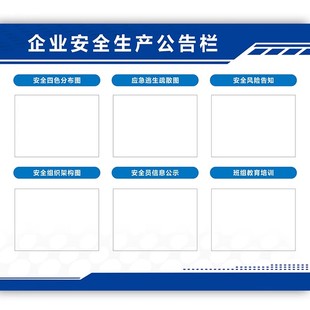 企业安全生产公告栏带卡槽太仓港区浮桥厂区班组教育培训信息公示栏风险告知组织架构四色分布应急逃生疏散图