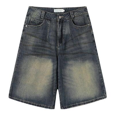 白口阳夏季做旧水洗牛仔短裤