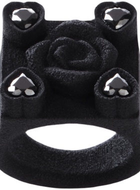 3D打印黑白甜酷风玫瑰戒指很有趣