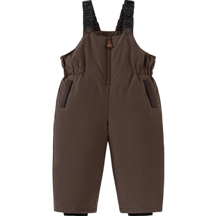 【三防】迷你巴拉巴拉男女童三防羽绒裤冬季新款背带长裤加厚保暖