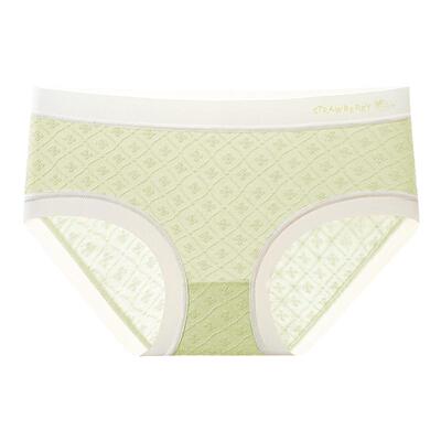 新款小清新三角裤内裤纯棉女抗菌提花面料贴身无感超透气轻盈干爽
