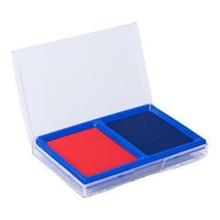 得力红色印台油性印台大号【快干】印泥盒印油秒干速干财务会计速干蓝色黑色印章按手印指纹办公用品9864