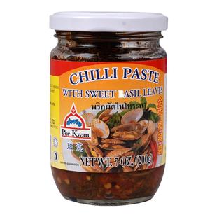 珀宽金不换辣酱200g 泰国进口PorKwan罗勒酱炒花甲海鲜炒肉调味酱