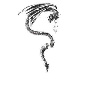 A牌欧美朋克时尚百搭全新嘻哈摇滚水晶龙耳钉Alchemy Gothic E330