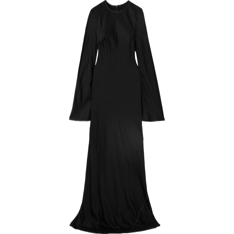 【折扣】Rotate 秋冬女缎布超长长袖连衣裙