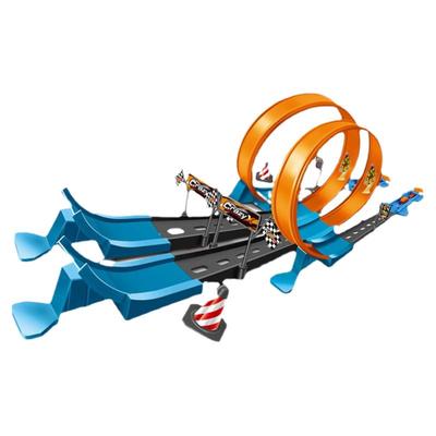 轨道滑行合金小汽车多人竞速弹射赛道亲子互动儿童4-6岁玩具男孩