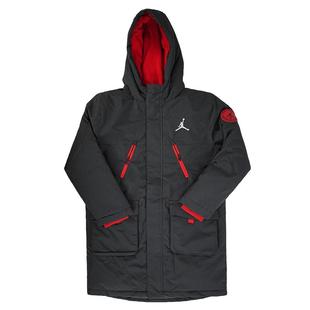 Nike耐克大童冬季 Jordan 中长款连帽保暖羽绒服JD2242001GS-001