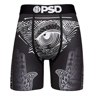 新款 PSD潮牌高端男士卡通速干透气健身运动游泳加长冰丝平角内裤