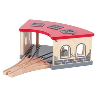 Hape火车轨道配件停车站3岁+儿童益智玩具宝宝婴幼儿木质模型配件