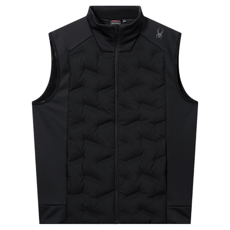 蜘蛛秋冬男保暖半高领羽绒服背心