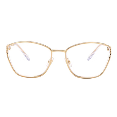 多边形镂空字母男女合金眼镜