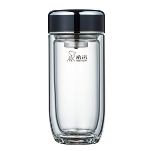 希诺玻璃杯双层隔热鹅蛋杯新款男士高档泡茶杯子女士个人专用水杯